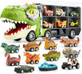 Dinosaur Truck with 12 Pull Back Cars