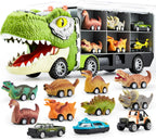 Dinosaur Truck with 12 Pull Back Cars